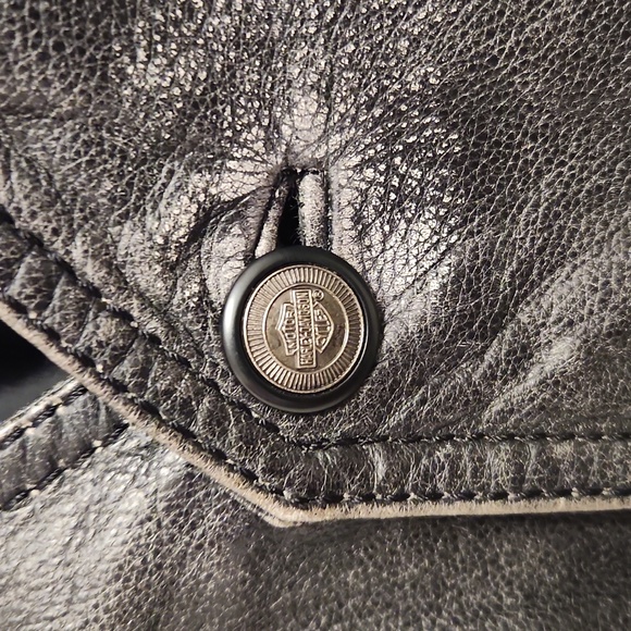 Harley-Davidson Black Leather Vest, Large - Picture 4 of 5